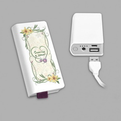 Внешний аккумулятор в виде записной книги "Полевые цветы" для зарядки мобильных устройств, iPhone, iPod, MP3/MP4, PSP, GPS, Bluetooth, цифровых камер, емкостью 4000 mAh .