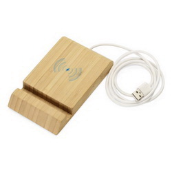 Беспроводное зарядное устройство из бамбука, 10 Вт, трансформируется в подставку для смартфона, бамбук