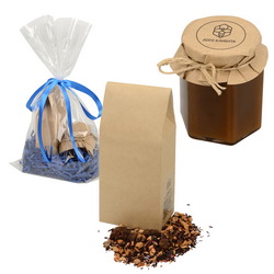 Подарочный набор: гречишный мед, 250г, фруктовый чай "Урожайный год", 100г