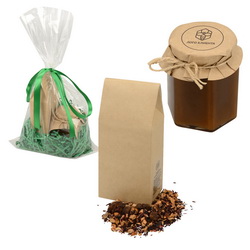 Подарочный набор: гречишный мед, 250г, фруктовый чай "Урожайный год", 100г