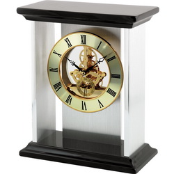 Часы настольные "Реомюр", дерево, стекло, металл