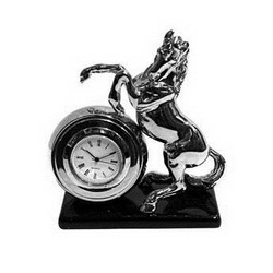 Настольные часы "Время, вперед", серебро 925 пробы, Италия