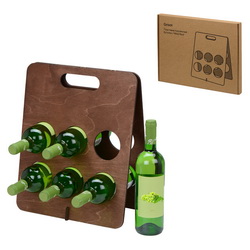 Подставка под винные бутылки, березовая фанера в индивидуальной коробке