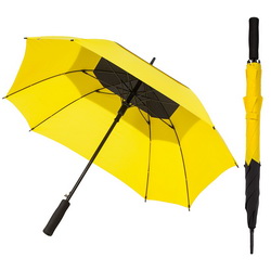 Квадратный зонт-трость с контрастной отделкой, эпонж