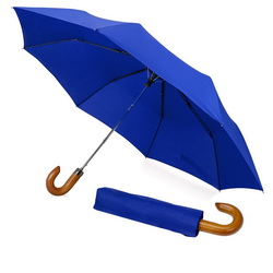Зонт складной полуавтоматический с деревянной ручкой в чехле, эпонж