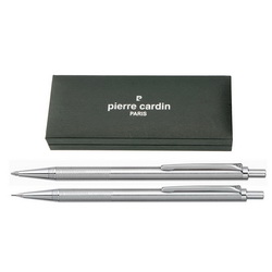 Набор Pierre Cardin: ручка шариковая и карандаш, сталь, отделка - хром