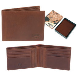 Бумажник "KLONDIKE 1896": 6 отделений для кредитных карт, 6 боковых отделений, 2 отделения для купюр, телячья кожа