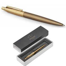 Ручка Parker Jotter Luxe West End Gold шариковая, корпус-нерж.сталь, отделка-позолота, в подарочной коробке