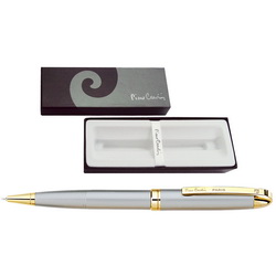 Ручка шариковая Pierre Cardin, латунь, отделка - сталь с позолотой