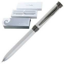 Ручка шариковая и карандаш 2 в 1 Pierre Cardin, латунь, отделка - сталь, хром
