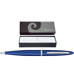 Ручка шариковая Pierre Cardin CAPRE в подарочной коробке, корпус - латунь и лак, отделка и детали дизайна - сталь, хром