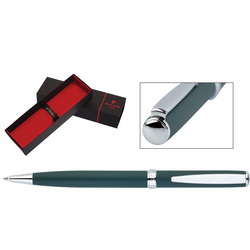 Ручка шариковая Pierre Cardin EASY, корпус - латунь с матовым покрытием, отделка и детали дизайна - сталь, хром