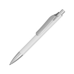 Шариковая ручка "Фундао" с нажимным механизмом, корпус - металл, пластиковый клип