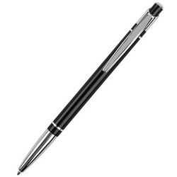 Ручка шариковая "Note" c серебристыми деталями, алюминий, пластик