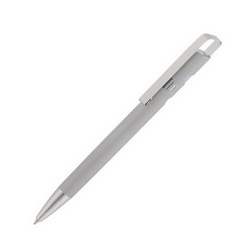 Ручка с двойным корпусом: внешний – алюминий в металлизированном цвете (metallic), внутренний – глянцевый ABS-пластик. В результате гравировки корпуса газовым лазером (СО2) логотип получается серебристым.