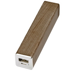 Портативное зарядное устройство, 2600 mAh, в комплекте провод USB со сменными разъемами: micro-usb, mini-usb, Lightning, дерево
