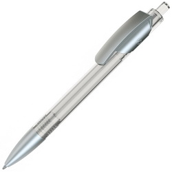Ручка Tris Transparent Sat c цветным корпусом и серебристыми деталями, Италия