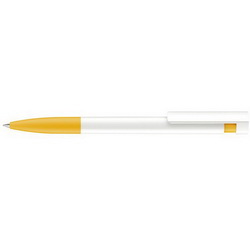 Ручка шариковая Liberty Polished Basic Soft grip, Германия, бело-желтый (пантон 7408)