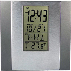 Часы настольные с календарем и термометром "Климат", металл, пластик