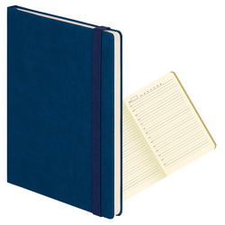 Ежедневник недатированный Latte soft touch BtoBook с жесткой обложкой на резинке, А5, блок кремовый, 256 стр., ляссе в цвет обложки, искусственная кожа