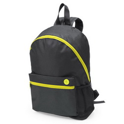 Рюкзак с контрастной отделкой, одним отделением, карманом на молнии и силиконовым разъемом для наушников, полиэстр 600D