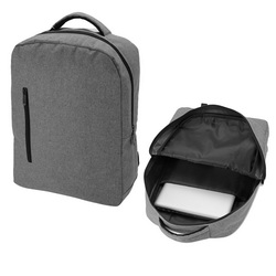 Компактный рюкзак, подходит дла перевозки ноутбука, оснащен карманом на молнии, джинсовый материал 600D