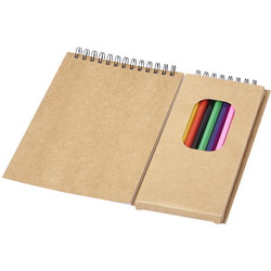 Набор для раскрашивания: 8 цветных карандашей, 6 страниц для раскрашивания и 18 белых страниц для рисовани, дерево, бумага