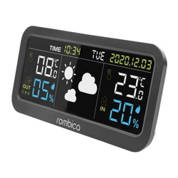 Часы-метеостанция с цветным дисплеем: барометр, часы, будильник, температура и влажность, пластик