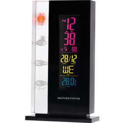 Метеостанция-часы-термометр-барометр-календарь, пластик