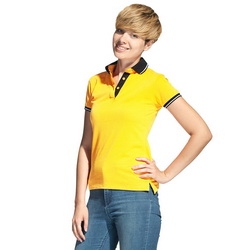 Рубашка-поло женская с контрастной отделкой, размеры XS-XXL, 185 г/м2, 80% хлопок, 20% полиэстр