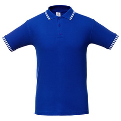 Рубашка-поло унисекс с боковыми разрезами, S-XXL, плотность 180 г/м кв., 100% хлопок