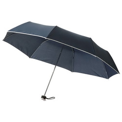 Зонт складной Balmain с контрастной отделкой, в чехле. В сложенном виде - 24см, полиэстр