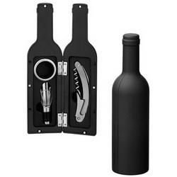 Набор аксессуаров для вина: нож сомелье с функцией штопора, кольцо-каплеуловитель, аэратор, металл, пластик с покрытием софт-тач