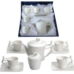 Чайный сервиз на 4 персоны "Хоровод" в подарочной коробке, керамика