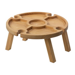 Деревянный столик на складных ножках, натуральный бук, обработанный минеральным пищевым маслом