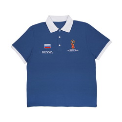 Рубашка-поло мужская 2018 FIFA World Cup Russia, 100% хлопок, плотность 140-145 г/м2. Размеры S-3XL. Любое нанесение на данную продукцию запрещено, т.к. эмблемы FIFA защищены авторским правом.