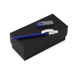 Подарочный набор: флешка 8 ГБ с покрытием софт-тач и ручка, металл, пластик