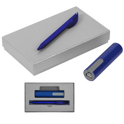 Подарочный набор: ручка шариковая Prodir и аккумулятор 2200 mAh, пластик