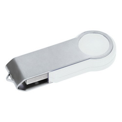 Флэш-карта USB, 4Gb, пластиковый корпус и металлический клип