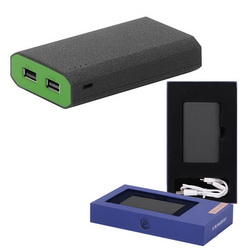Внешний аккумулятор, 7800 mAh, пластик, покрытие - soft touch с эффектом каменной поверхности, в комплекте USB-Kaбель 3-в-1: micro USB, iPhone 5/6/7/8/10, type C. В подарочной коробке