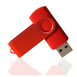 Флэш-карта USB, 8Gb, корпус - ПВХ, клип - крашенный металл