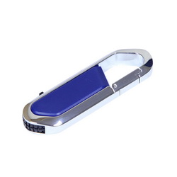 Флеш-карта USB в виде карабина, 16Gb, металл, пластик