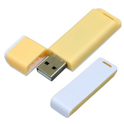Флеш-карта USB с оригинальным двухцветным корпусом, 16Gb, пластик