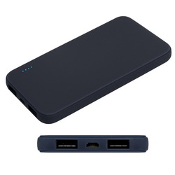 Внешний аккумулятор, 5000 mАh, c покрытием soft touch, в комплекте USB-кабель 3-B-1: micro USB, iPhone 5/6/7/8/X, Type C (длина 25 см) , пластик