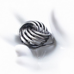 Зажим для платка "Серебряное кольцо", гипоаллергенный сплав