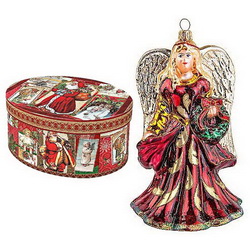 Украшение коллекционное "Ангел", стекло, в подарочной коробке