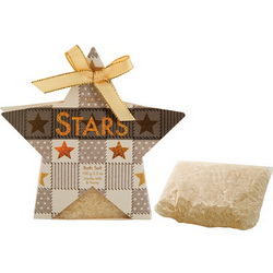 Соль для ванны "Star" с ароматом ванильного молока и меда, 100 грамм. В подарочной упаковке в виде звездочки.