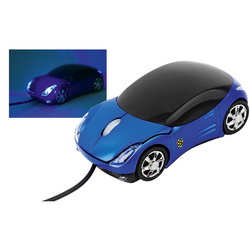 Мышка оптическая в виде машинки с подсветкой, работает от USB