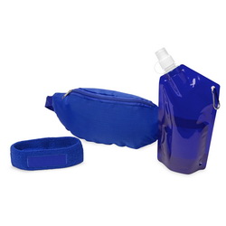 Набор для спорта: сумка на пояс, полиэстр, емкость для питья, 600 мл, полиэтилен, повязка на голову, хлопок
