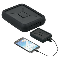 Внешний аккумулятор в виде "Канистры", 10000 мАч, в комплекте универсальный кабель microUSB / iPhone 5/6/, силикон, пластик